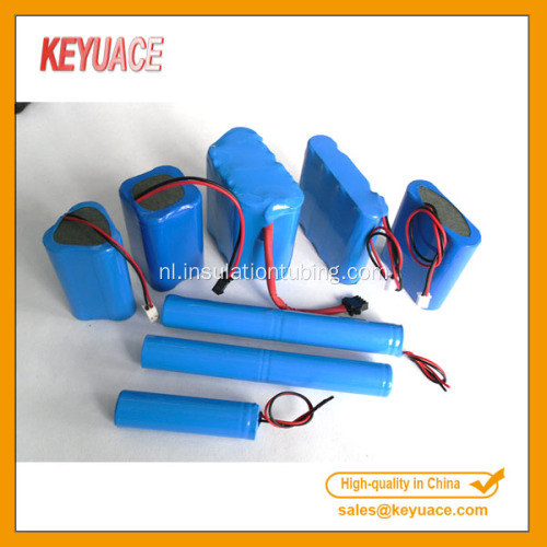 Blauwe batterij PVC-krimpkous voor buizen